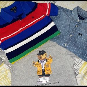 3 Boys Polo by Ralph Lauren shirts size 7